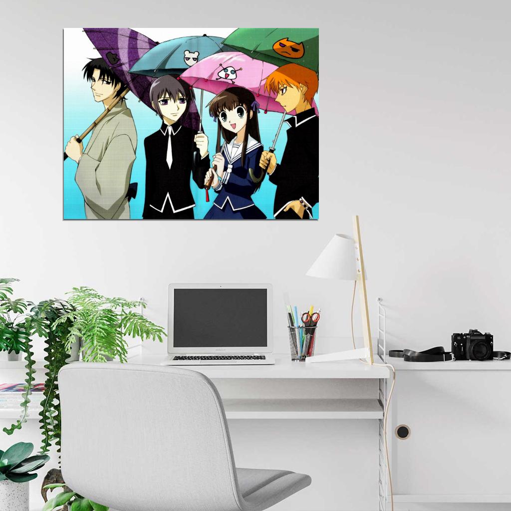 Fruits Basket Umbrella Anime Manga Art Wall Art Print Poster