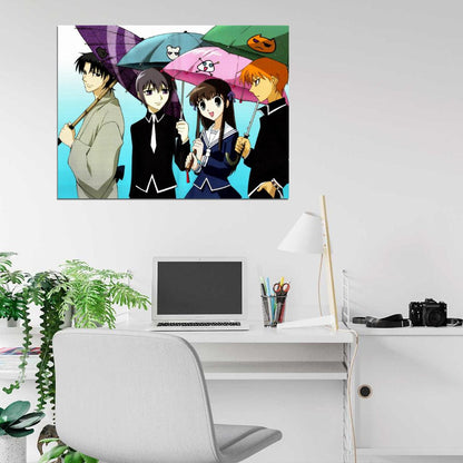Fruits Basket Umbrella Anime Manga Art Wall Art Print Poster