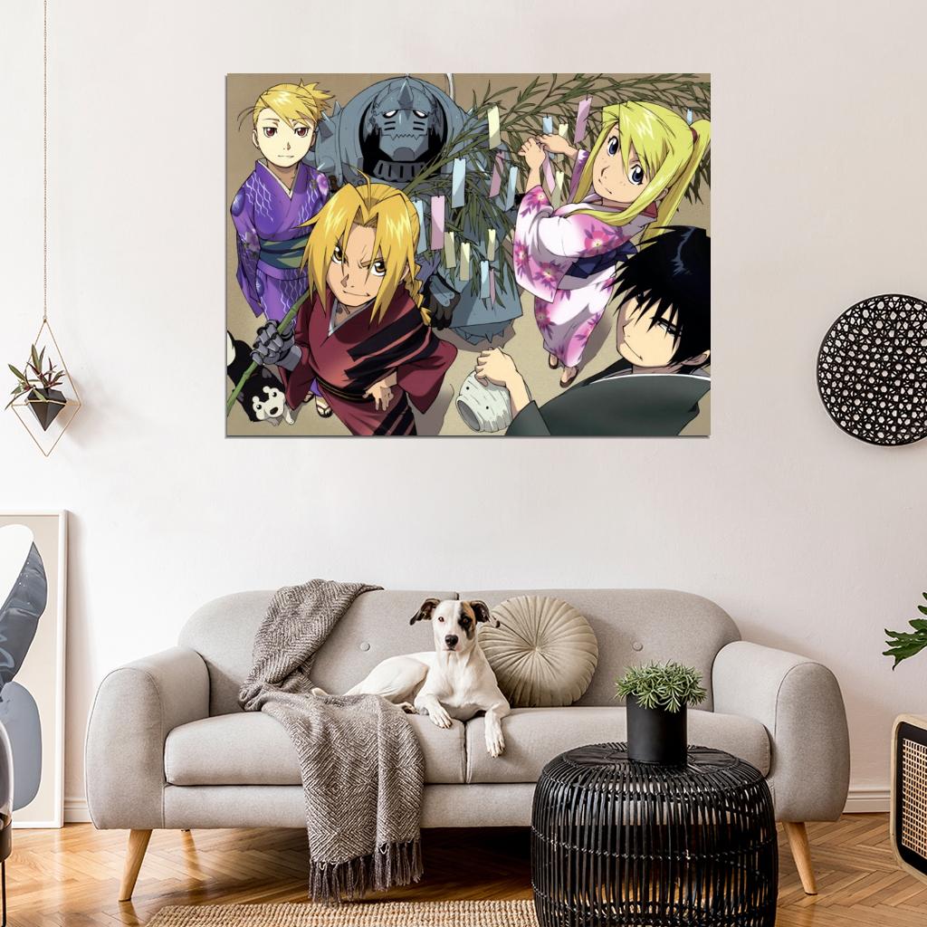 Fullmetal Alchemist Characters Anime Manga Art Wall Art Print Poster