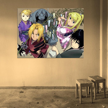 Fullmetal Alchemist Characters Anime Manga Art Wall Art Print Poster