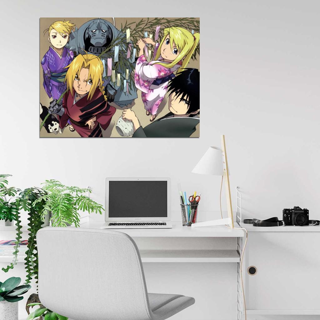 Fullmetal Alchemist Characters Anime Manga Art Wall Art Print Poster