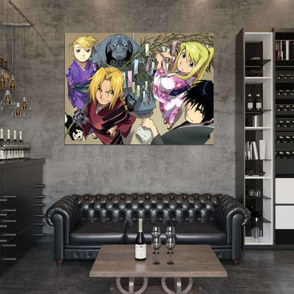 Fullmetal Alchemist Characters Anime Manga Art Wall Art Print Poster