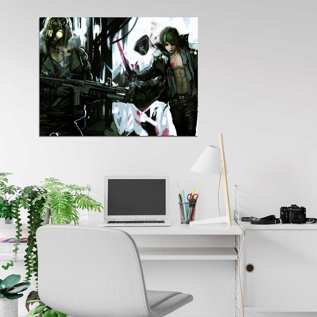 Weapons Soldiers Awesome Anime Manga Art Wall Art Print Poster