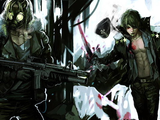 Weapons Soldiers Awesome Anime Manga Art Wall Art Print Poster