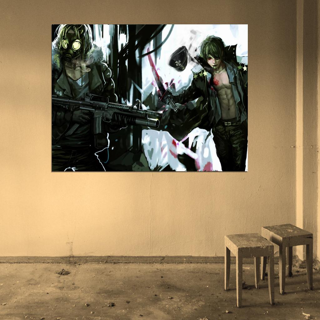 Weapons Soldiers Awesome Anime Manga Art Wall Art Print Poster