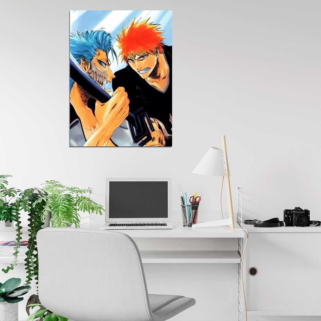 Grimmjow Bleach Painting Anime Manga Art Wall Art Print Poster