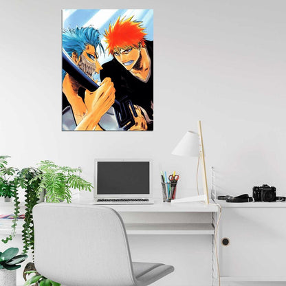 Grimmjow Bleach Painting Anime Manga Art Wall Art Print Poster