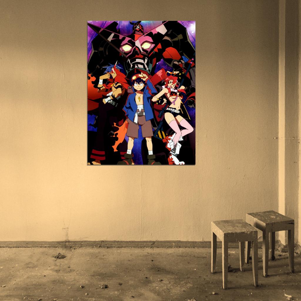 Gurren Lagann Characters Anime Manga Art Wall Art Print Poster