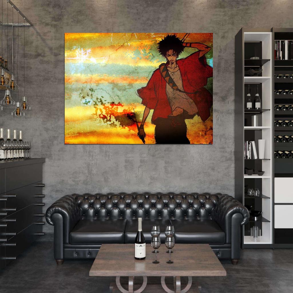 Samurai Champloo Cool Painting Vintage Anime Manga Art Wall Art Print Poster