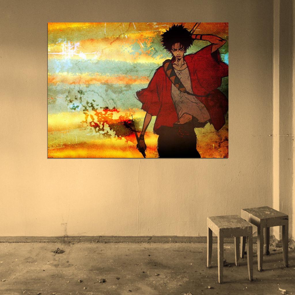 Samurai Champloo Cool Painting Vintage Anime Manga Art Wall Art Print Poster