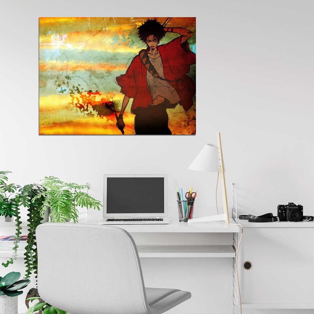 Samurai Champloo Cool Painting Vintage Anime Manga Art Wall Art Print Poster