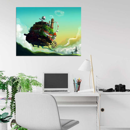 Howl's Moving Castle Anime Manga Art Wall Art Print Poster