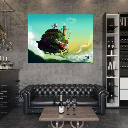 Howl's Moving Castle Anime Manga Art Wall Art Print Poster