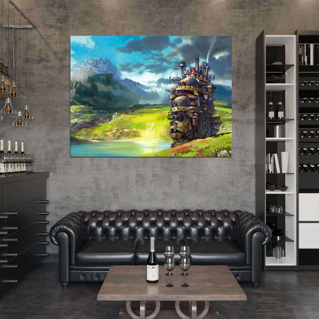 Howl's Moving Castle Painting Anime Manga Art Wall Art Print Poster