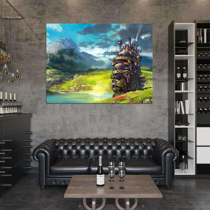 Howl's Moving Castle Painting Anime Manga Art Wall Art Print Poster