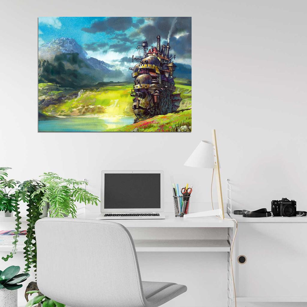 Howl's Moving Castle Painting Anime Manga Art Wall Art Print Poster