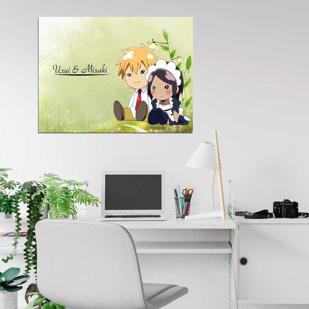 Kaichou Wa Maid-Sama Misaki Takumi Painting Funny Cute Anime Manga Art Wall Art Print Poster