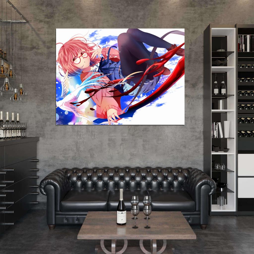 Kyoukai no Kanata Mirai Kuriyama Anime Manga Art Wall Art Print Poster