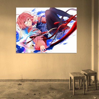 Kyoukai no Kanata Mirai Kuriyama Anime Manga Art Wall Art Print Poster