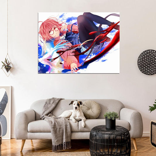 Kyoukai no Kanata Mirai Kuriyama Anime Manga Art Wall Art Print Poster