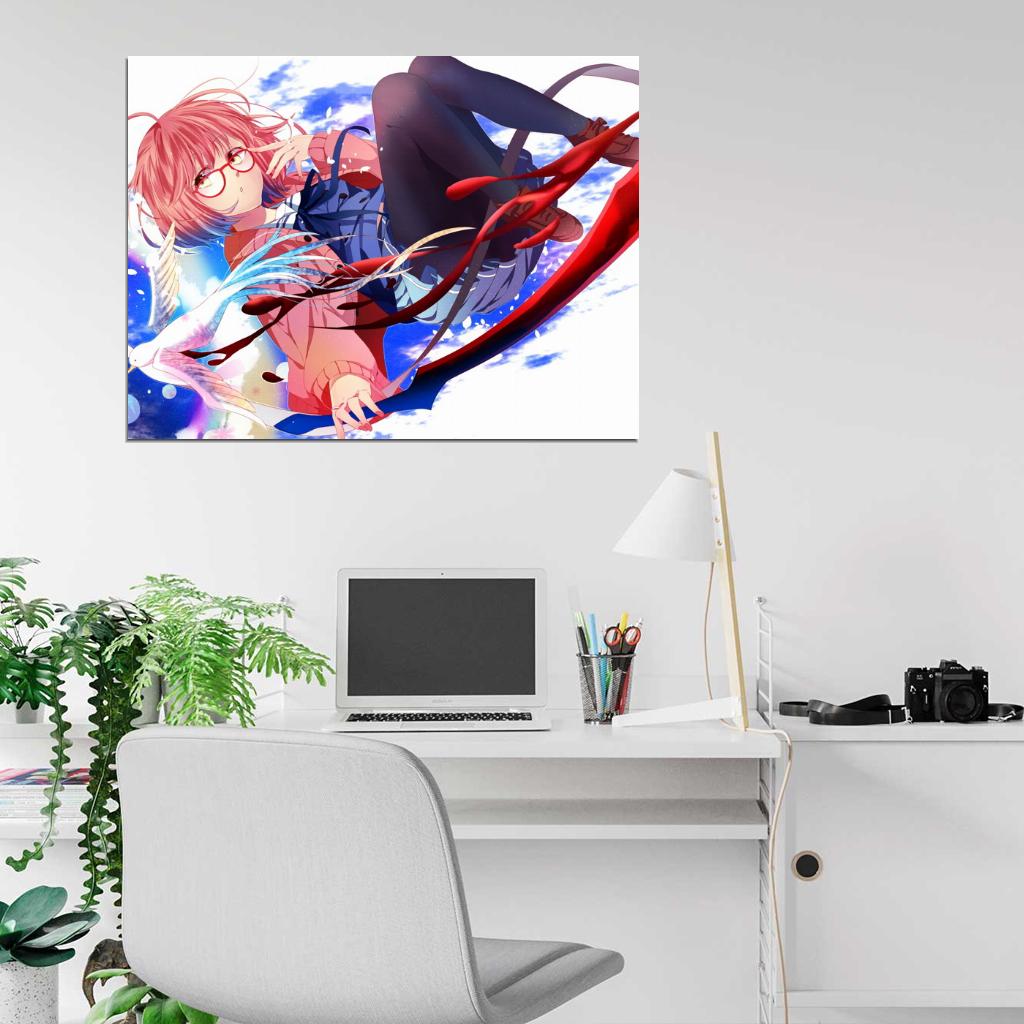Kyoukai no Kanata Mirai Kuriyama Anime Manga Art Wall Art Print Poster