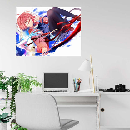 Kyoukai no Kanata Mirai Kuriyama Anime Manga Art Wall Art Print Poster