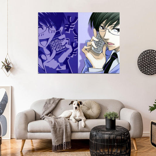 Ouran High School Host Club Kyoya Ootori Anime Manga Art Wall Art Print Poster