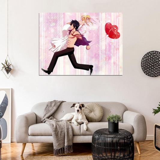 Fairy Tail Lucy Heartfilia Gray Fullbuster Anime Manga Art Wall Art Print Poster