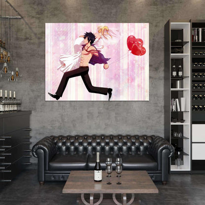 Fairy Tail Lucy Heartfilia Gray Fullbuster Anime Manga Art Wall Art Print Poster