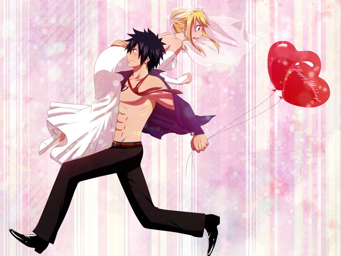 Fairy Tail Lucy Heartfilia Gray Fullbuster Anime Manga Art Wall Art Print Poster