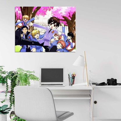 Ouran High School Host Club Characters Anime Manga Art Wall Art Print Poster