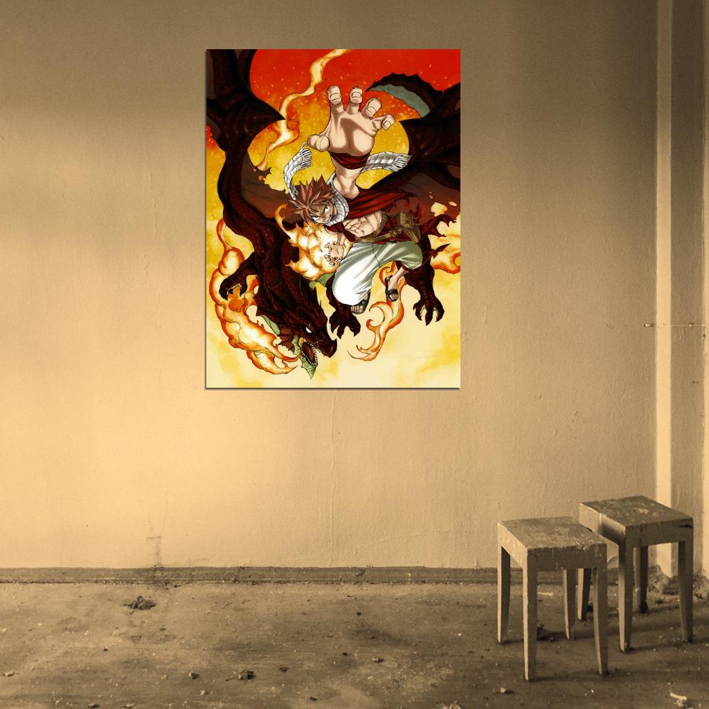 Fairy Tail Natsu Dragneel Cool Amazing Art Anime Manga Wall Art Print Poster