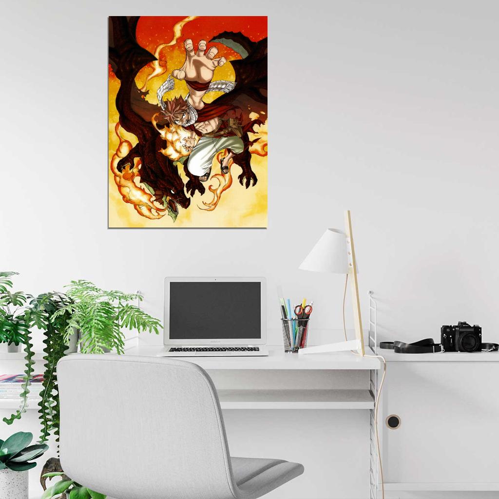 Fairy Tail Natsu Dragneel Cool Amazing Art Anime Manga Wall Art Print Poster