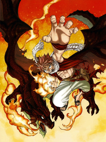 Fairy Tail Natsu Dragneel Cool Amazing Art Anime Manga Wall Art Print Poster