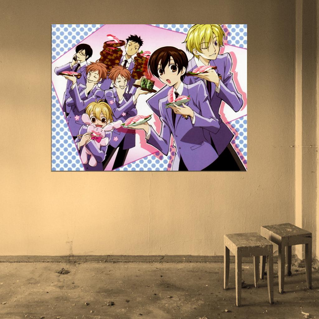 Ouran High School Host Club Characters Anime Manga Art Wall Art Print Poster
