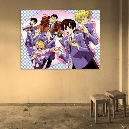 Ouran High School Host Club Characters Anime Manga Art Wall Art Print Poster