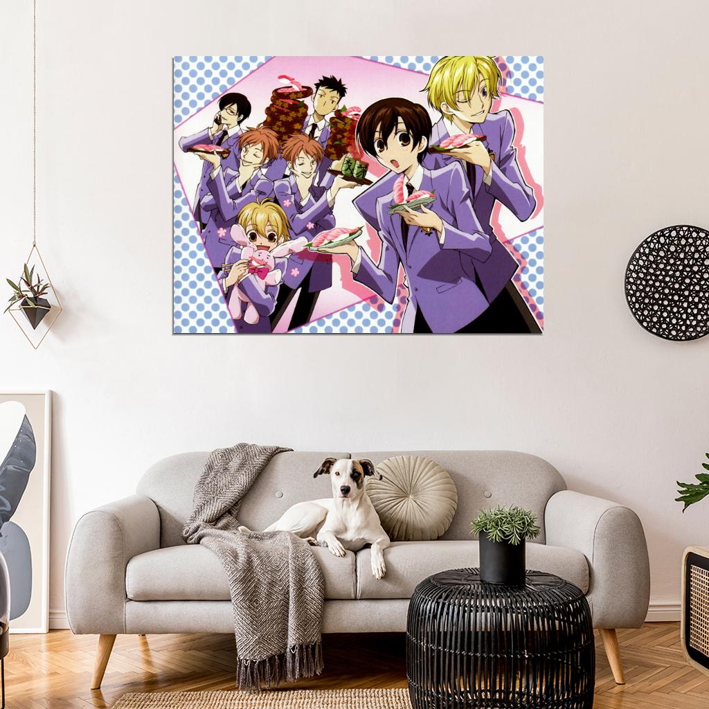 Ouran High School Host Club Characters Anime Manga Art Wall Art Print Poster