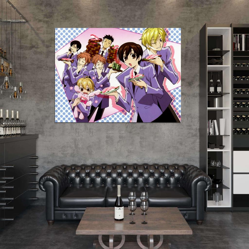 Ouran High School Host Club Characters Anime Manga Art Wall Art Print Poster