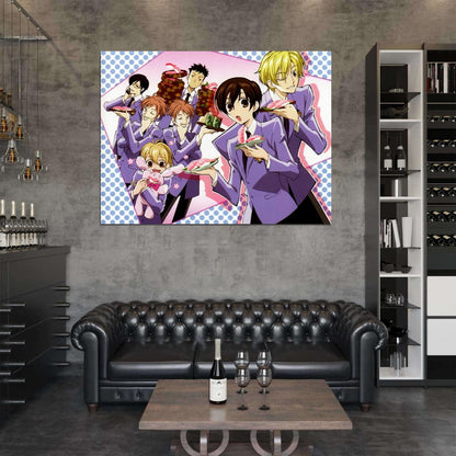Ouran High School Host Club Characters Anime Manga Art Wall Art Print Poster