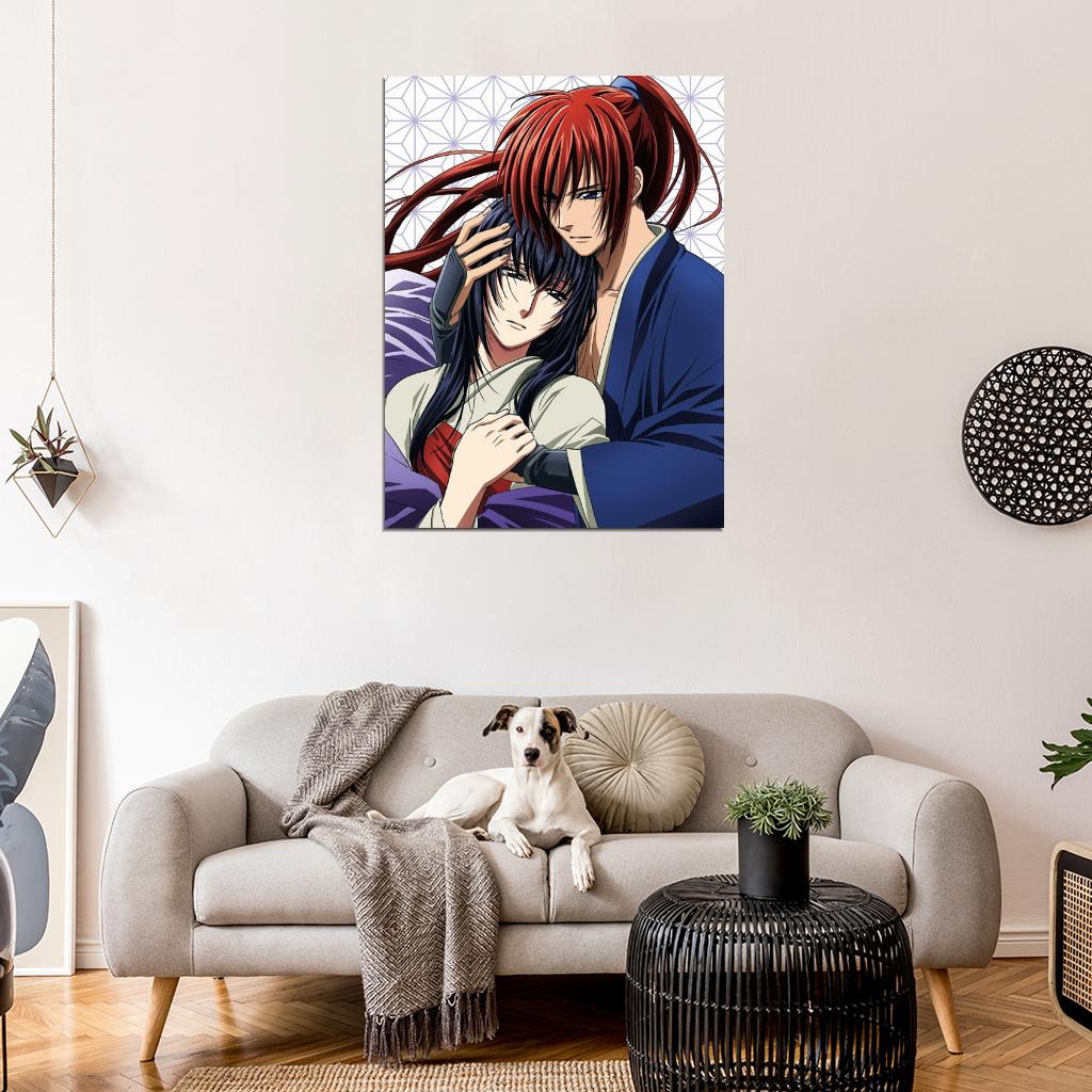 Rurouni Kenshin Trust And Betrayal Himura Kenshin Yukishiro Tomoe Anime Manga Art Wall Art Print Poster