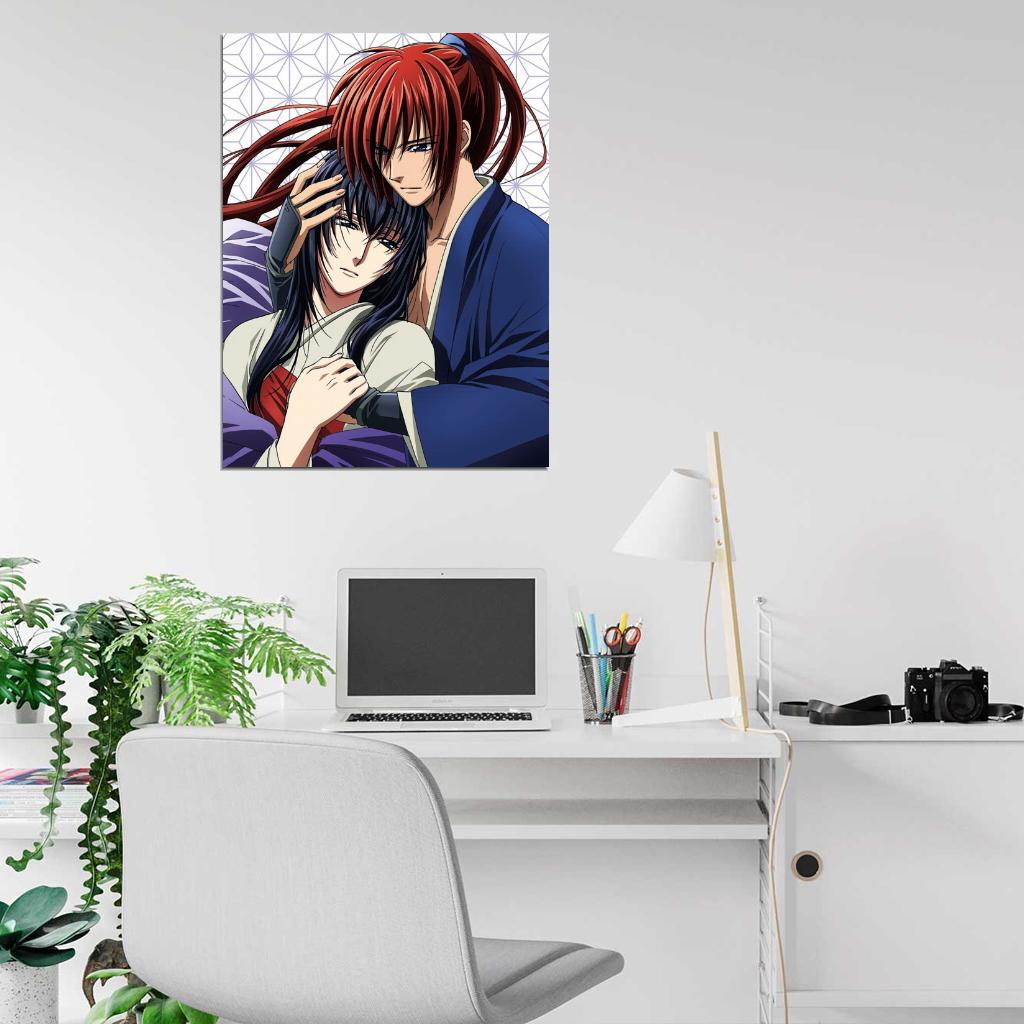 Rurouni Kenshin Trust And Betrayal Himura Kenshin Yukishiro Tomoe Anime Manga Art Wall Art Print Poster