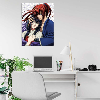 Rurouni Kenshin Trust And Betrayal Himura Kenshin Yukishiro Tomoe Anime Manga Art Wall Art Print Poster