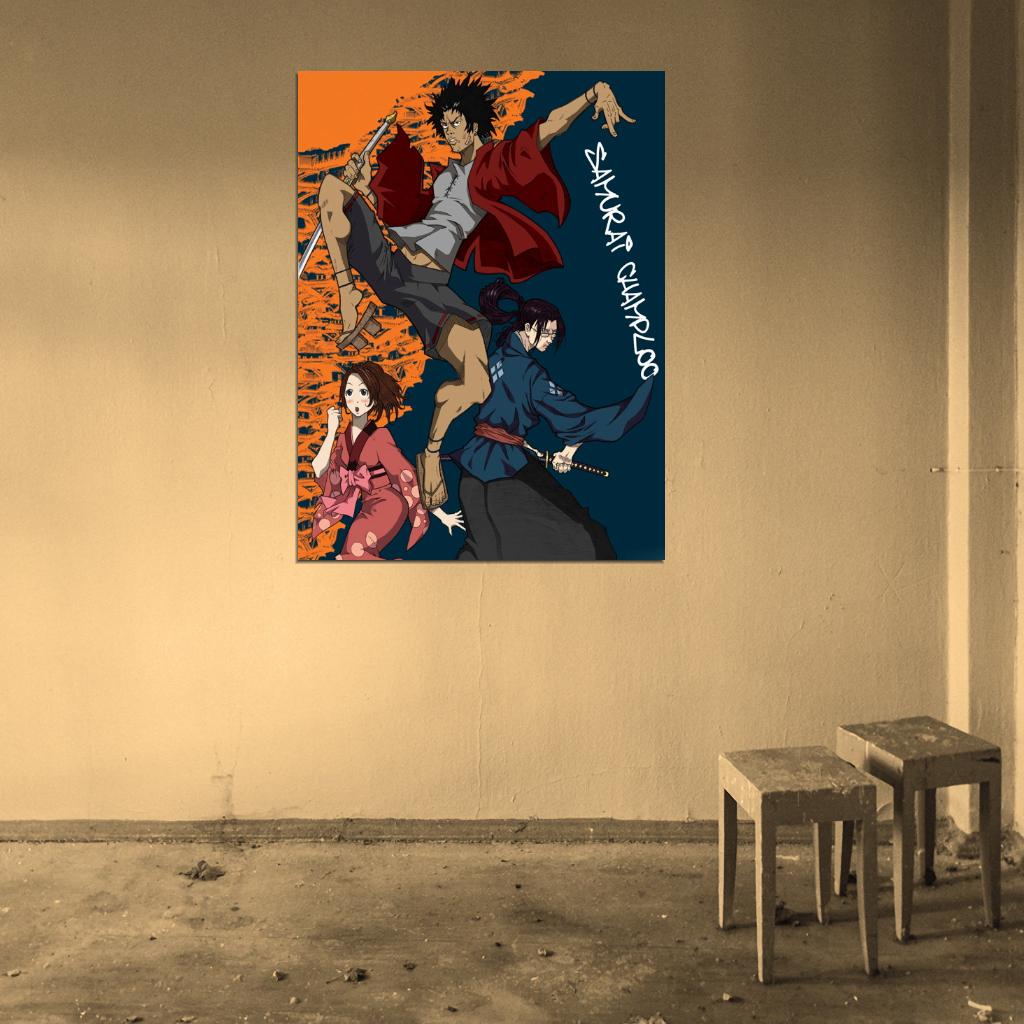 Samurai Champloo Characters Cool Jump Anime Manga Art Wall Art Print Poster
