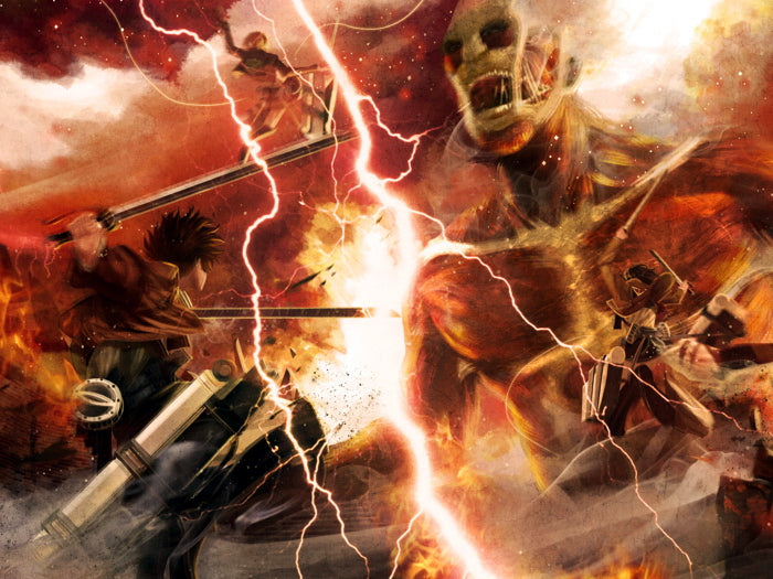 Shingeki No Kyojin Colossal Titan Characters Amazing Anime Manga Art Wall Art Print Poster