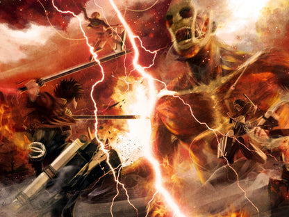 Shingeki No Kyojin Colossal Titan Characters Amazing Anime Manga Art Wall Art Print Poster