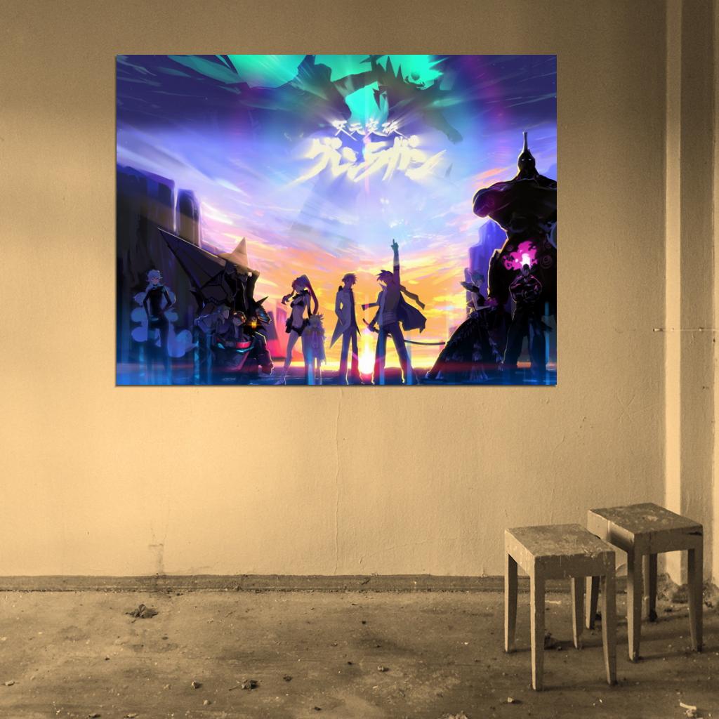 Tengen Toppa Gurren-Lagann Characters Cool Anime Manga Art Wall Art Print Poster