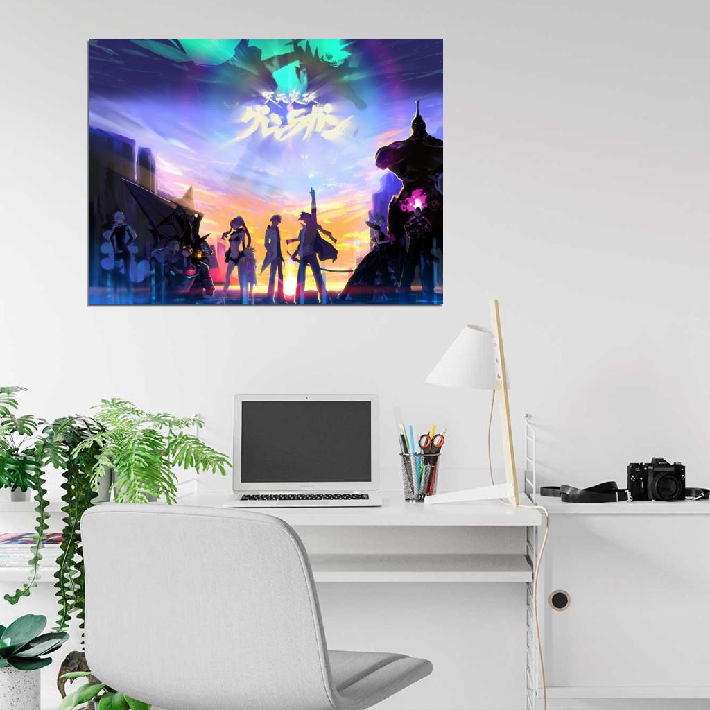 Tengen Toppa Gurren-Lagann Characters Cool Anime Manga Art Wall Art Print Poster