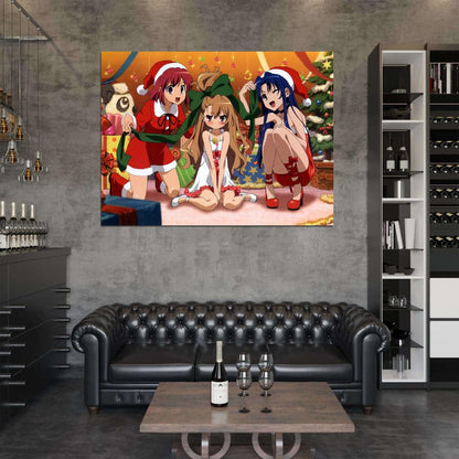 Cute Girl Holiday New Year Costume Anime Manga Art Wall Art Print Poster