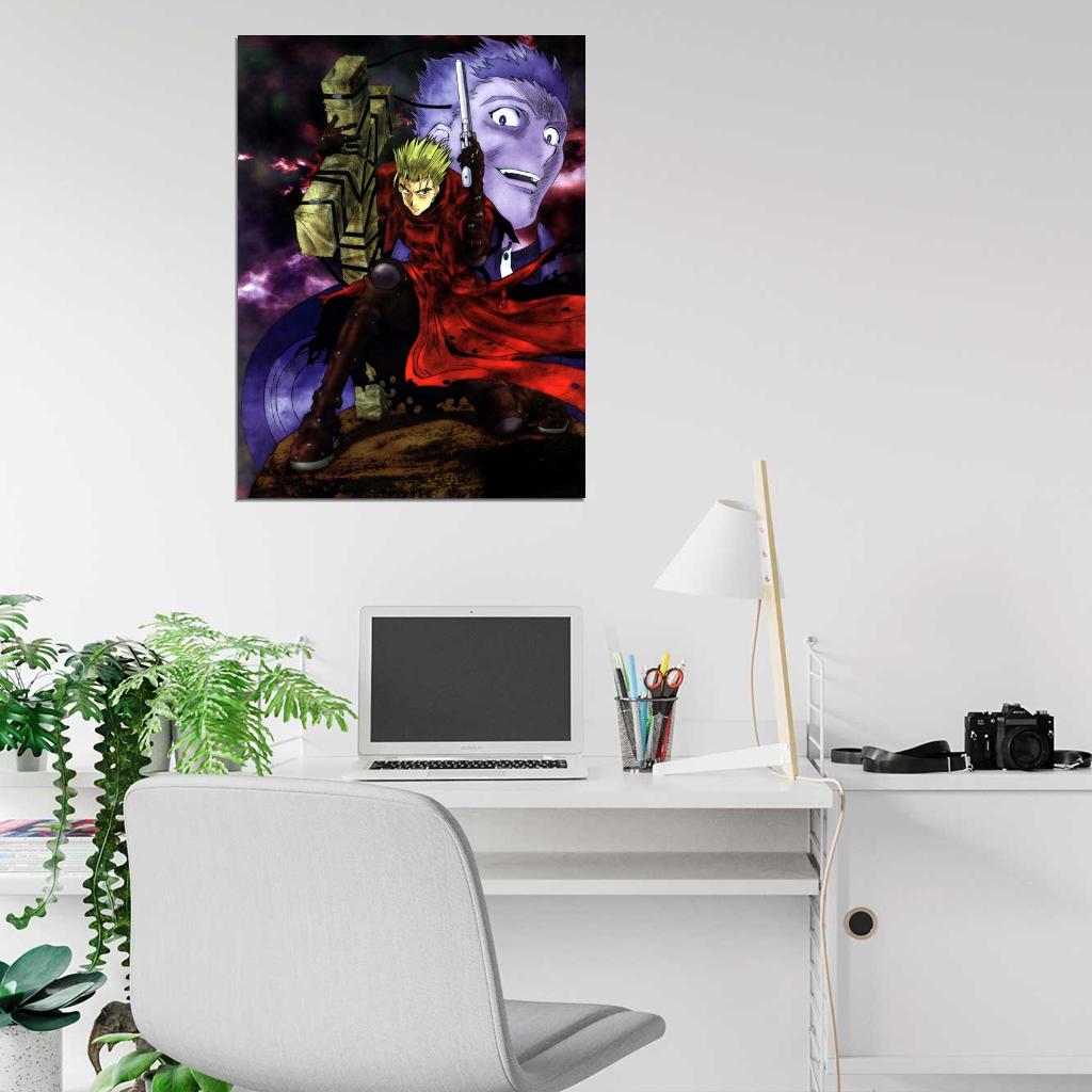 Trigun Vash The Stampede Amazing Cool Painting Anime Manga Art Wall Art Print Poster