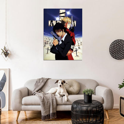 Trigun Nicholas D Wolfwood Vash The Stampede Anime Manga Art Wall Art Print Poster